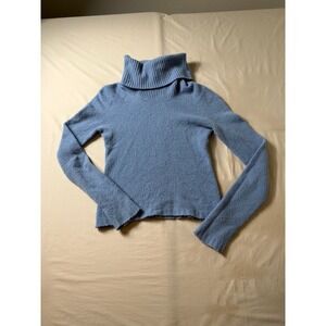 United Colors of Benetton Blue Turtleneck Knit Sweater Women's Small